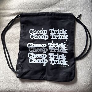 Cheap Trick Tour Drawstring Bag Backpack Canvas Official Merch Black